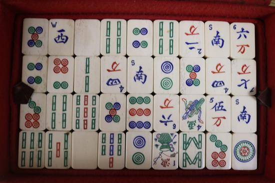 A Mah jong set